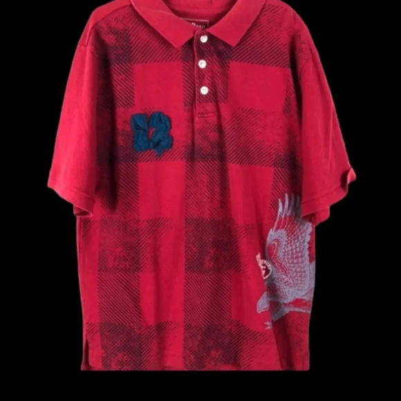 LL BEAN EUC BOYS RED POLO TOP SHIRT SUMMER GOLF SHIRTS TOPS CASUAL  SIZE M 10 12 - Picture 3 of 7